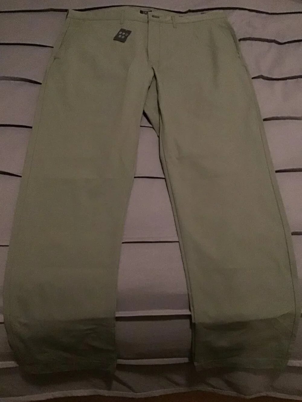 J.Crew Tech Chino Pants Men's 35x32 Olive Green Performance Stretch NWT